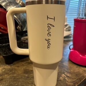 custom “ i love you” stanley